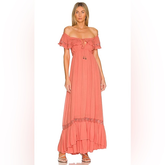 Free people Moonlight Ocean Maxi in Burnt Coral - Picture 2 of 6